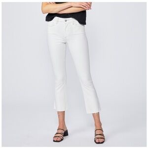 PAIGE Colette Crop Kick Flare Utility Pocket in Golden Sand Distressed